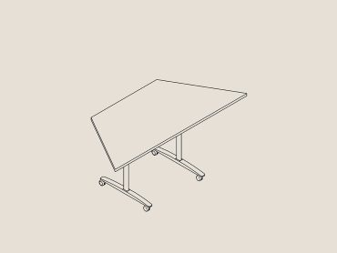 Additions trapezoidal flip top tables