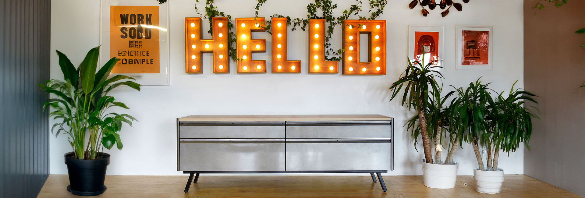 Ferro industrial office credenza storage