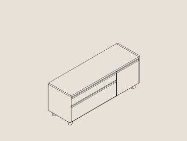 Ferro industrial office sideboard storage