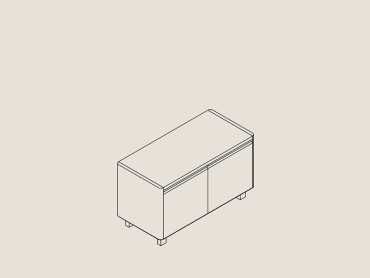 Industrial style office sideboard