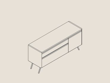 Ferro industrial office sideboard storage