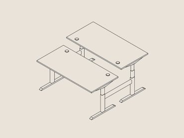A-Up back to back height adjustable office desk