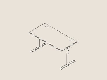 A-Up single height adjustable desk