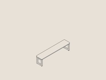 Canteen bench seat with seat pad