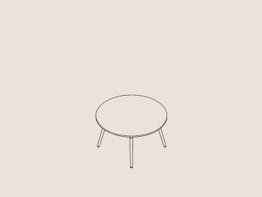 Circular meeting room table with solid oak leg