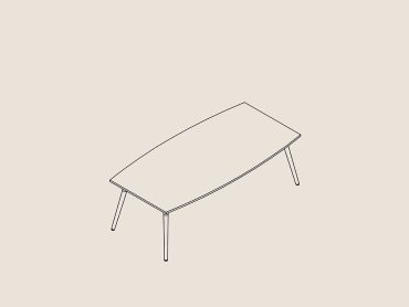 Flexiform Wilson solid oak leg barrel meeting table