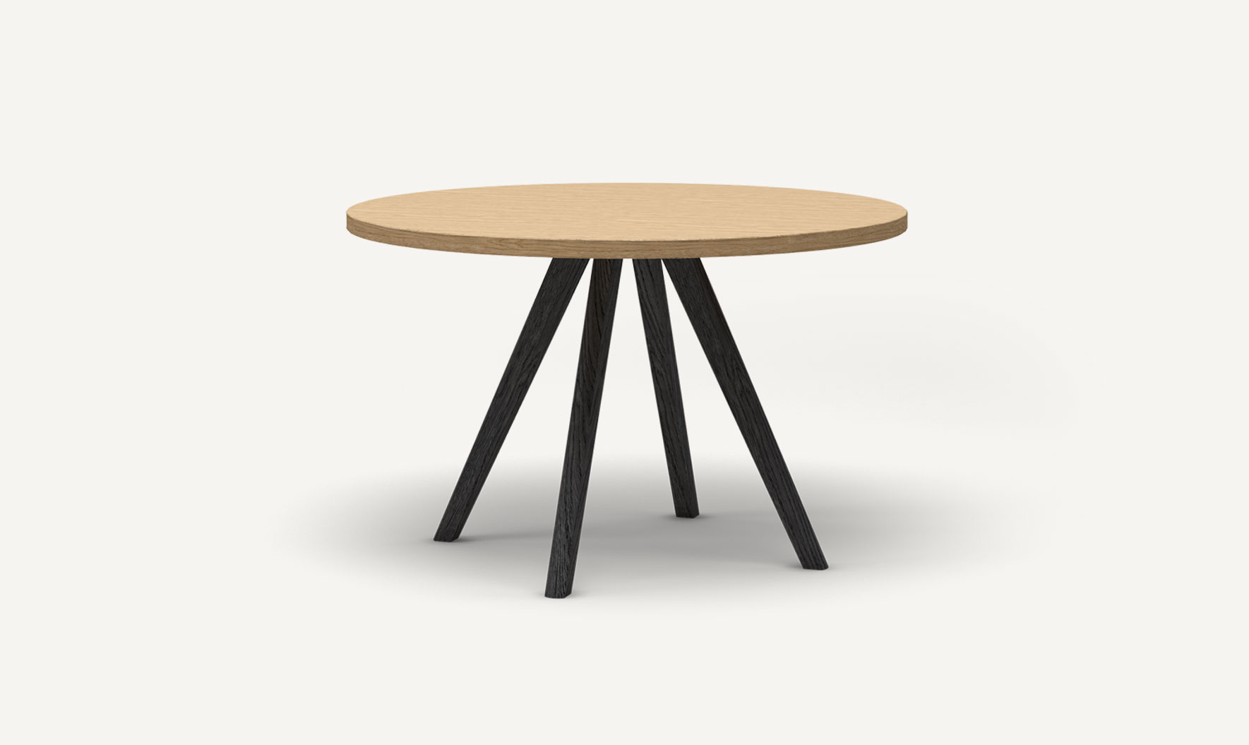 X-Range office coffee table with wood legs