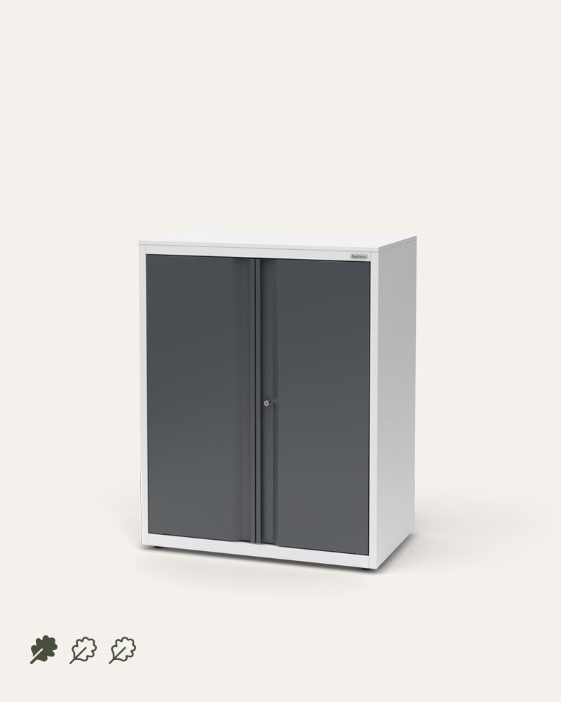 Hinged door office storage