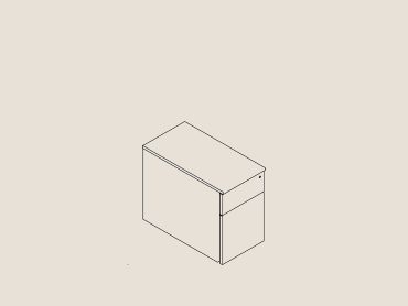 low mobile pedestal for office desk storage