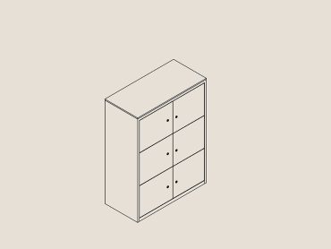 6 door office locker