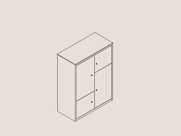 Multidoor office locker