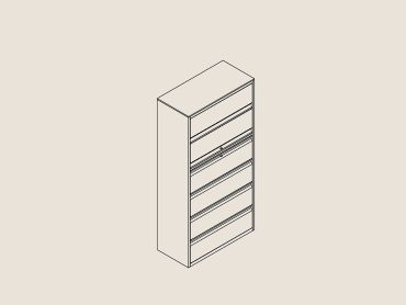 Multi drawer office storage cabinet