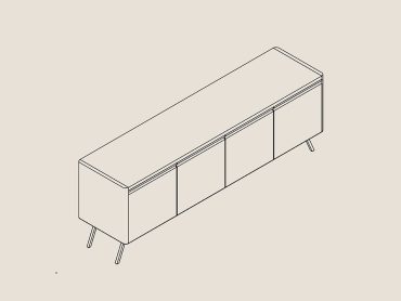 4 door office credenza