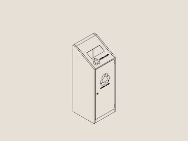 Paper recycling bin for offices