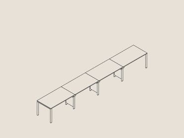 Pico 4 person side to side desk