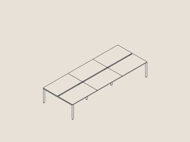 Pico 6 person modular office desk