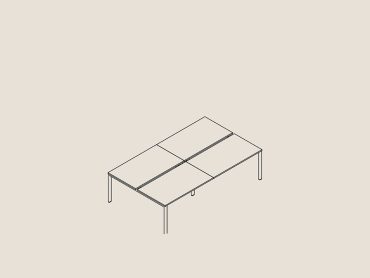 Pico 4 person office bench desk