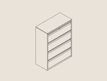 4 drawer office storage