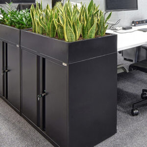 Office Cupboard Storage with Planter