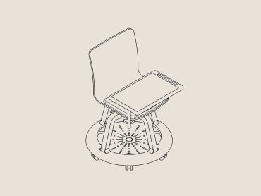 College mobile seminar chairs with tablet