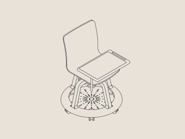 College mobile training chairs