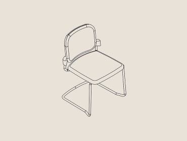 Office meeting chair with cantilever frame