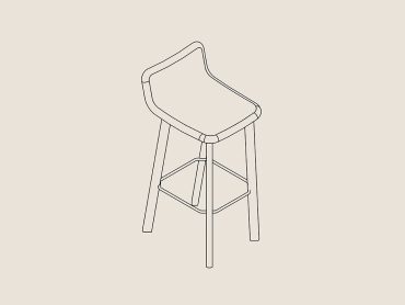 Miss wood leg office stool