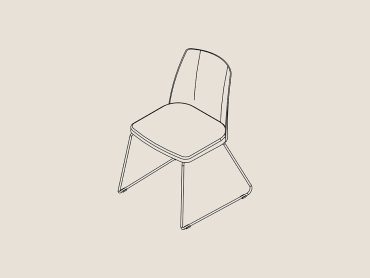 Tonez stacking office chair with upholstered seat