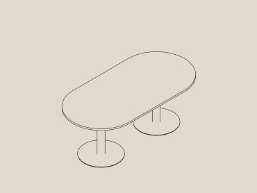 Additions oval pedestal base tables