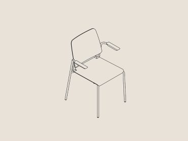 Melita stacking office chair with arms