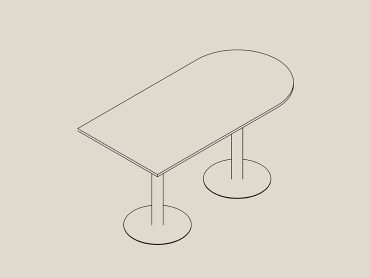 Peninuslar additions double pedestal base tables