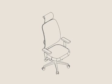 Equity office task chair with headrest