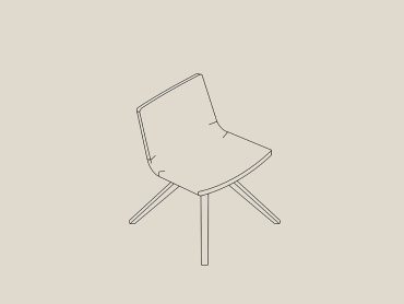 Flexiform wood base office lounge chair