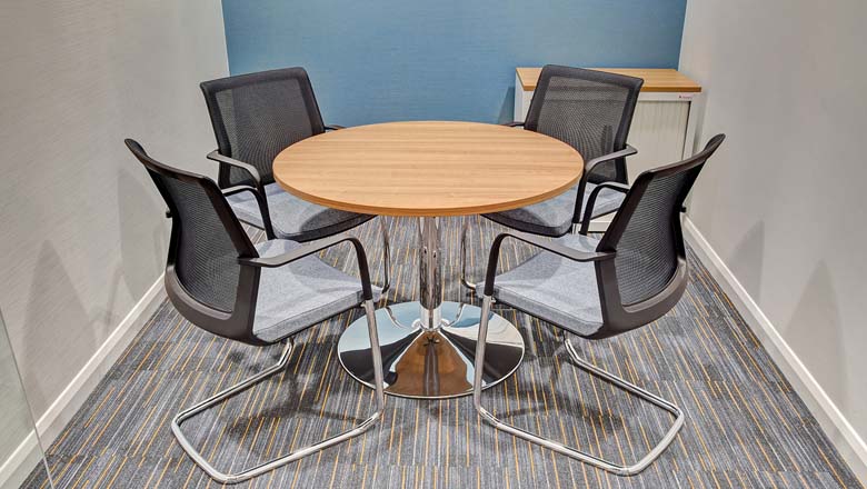 Additions Chrome Pedestal Base Table