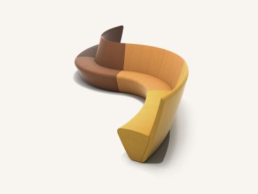 Atom curved modular office sofa