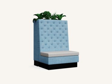 Office banquette sofa with office planters