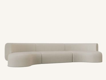 Curved modular sofas