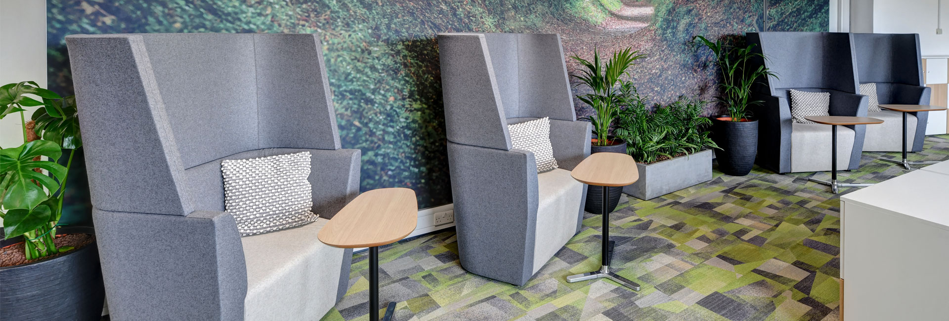 Office chairs with laptop tables