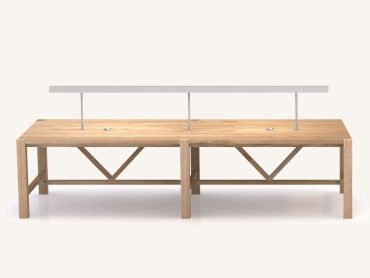 Flexiform library work tables with task lights