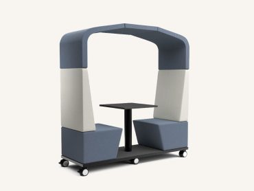 Pledge mobile meeting booths on wheels