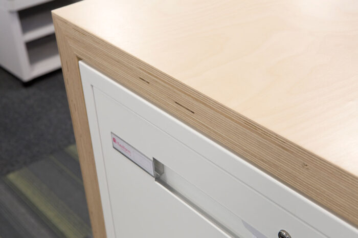 Cladded office storage