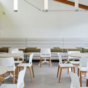 Office canteen furniture installation