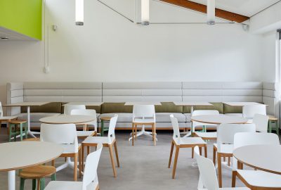 Office canteen furniture installation