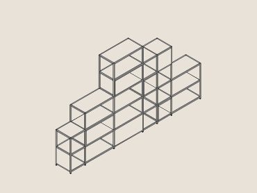 Multi tiered office shelving