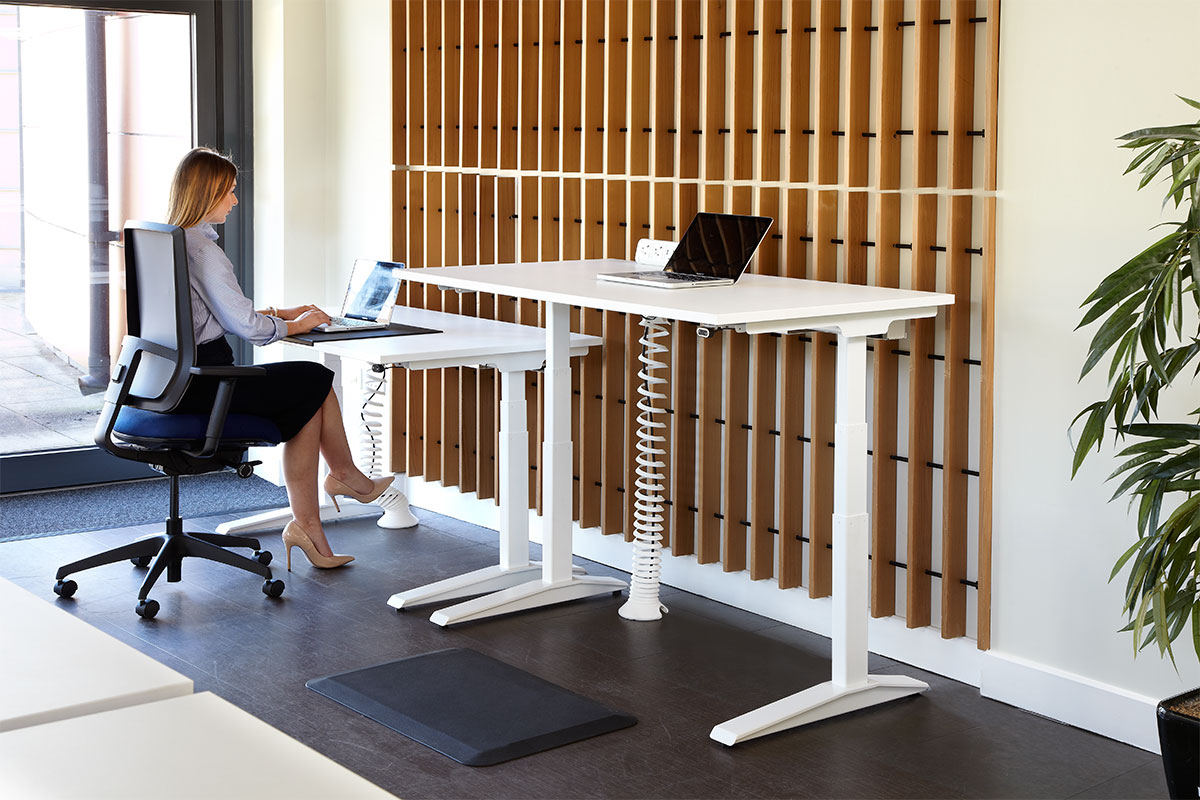 single sit stand office desk