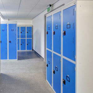Two tiered changing room locker