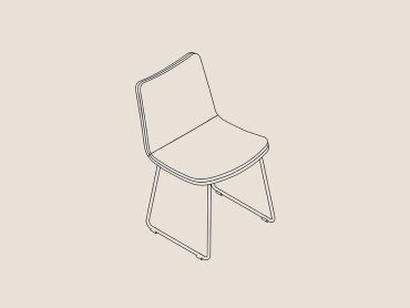 Miss Collaborative Chair with Skid Base