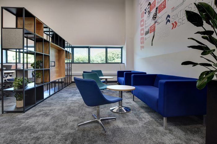 Office media unit and display shelving