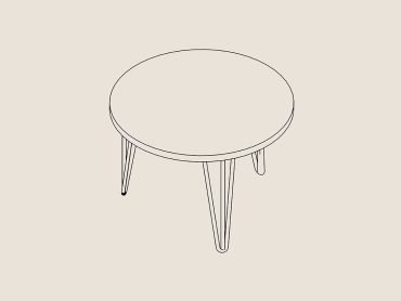 Hairpin occasional tables
