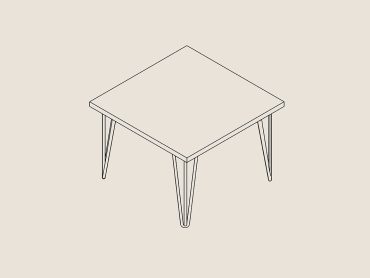 Hairpin office coffee tables